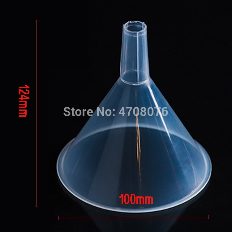 Entonnoir en plastique PP transparent pour laboratoire, cuisine, garage, ouverture de alimentaire, 2 lots/paquet