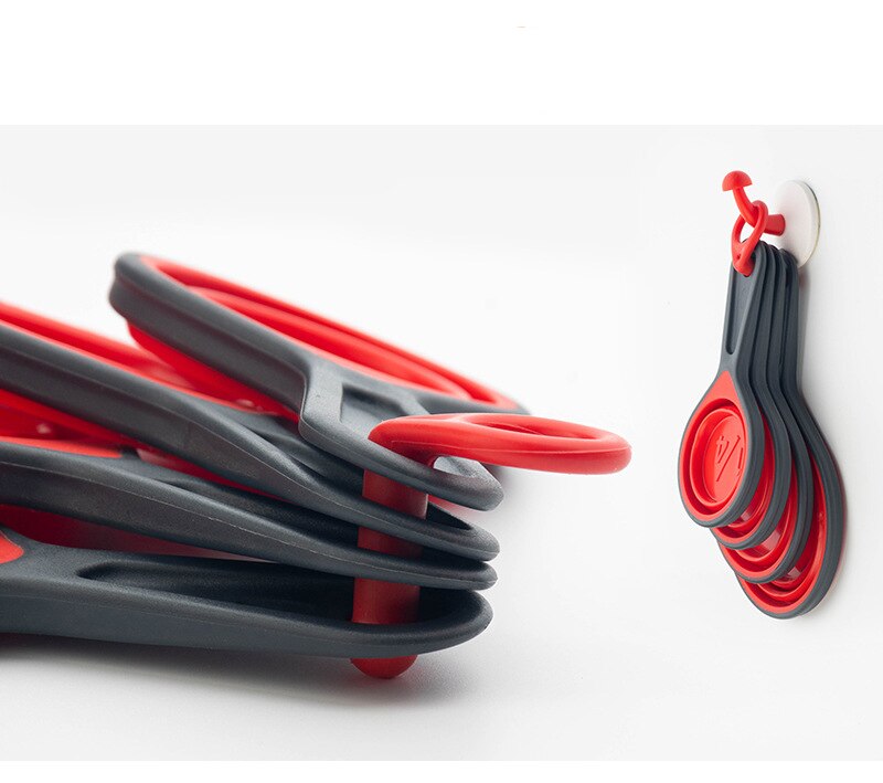 4pcs Measuring Cups And Measuring Spoon Scoop Plastic Handle Kitchen Measuring Tool Multi Purpose Spoons Cup Measuring