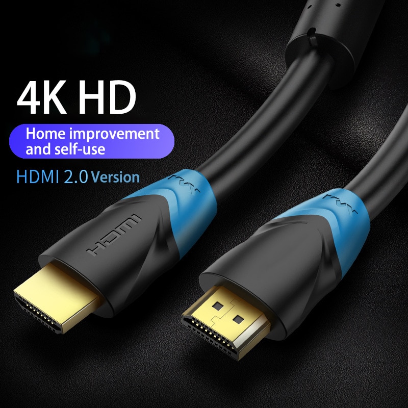 4k Cable HDMI 2,0 versión línea HDMI a HDMI Switch Splitter Cable 0,5 m 1m 1,5 m 2m 3m 5m 10m 12m 15m adaptador de Audio y vídeo de Cable