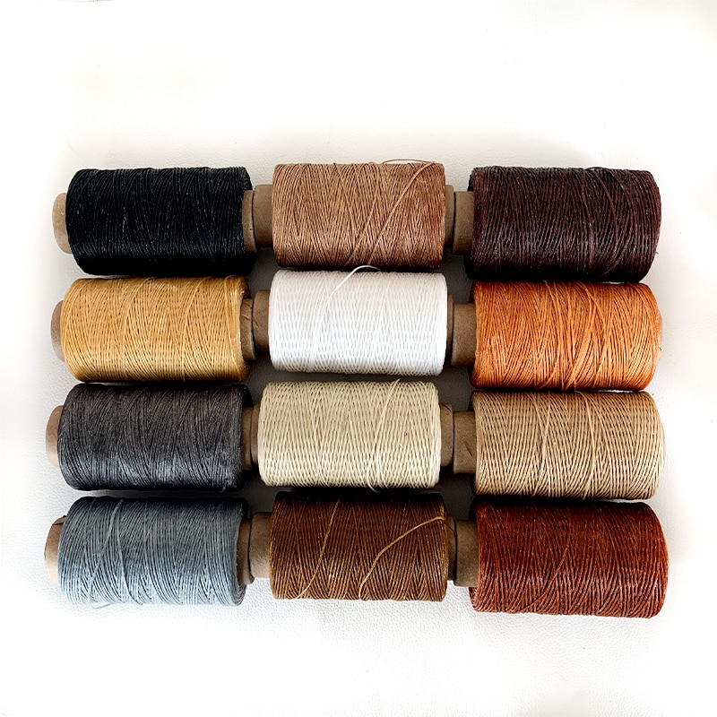 Basisfarver serie flad vokstråd 250m 150d fladsyede vokslinje håndlavet gør-det-selv til læder 1mm fladvokset synylontråd