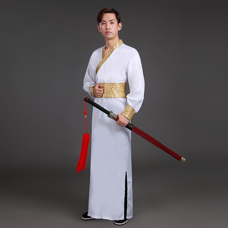 Mannen Hanfu Volwassen Kostuum Hanfu Kostuums Verbeterde Chinese Stijl Warrior Ridders Geleerden Song-dynastie Kostuums