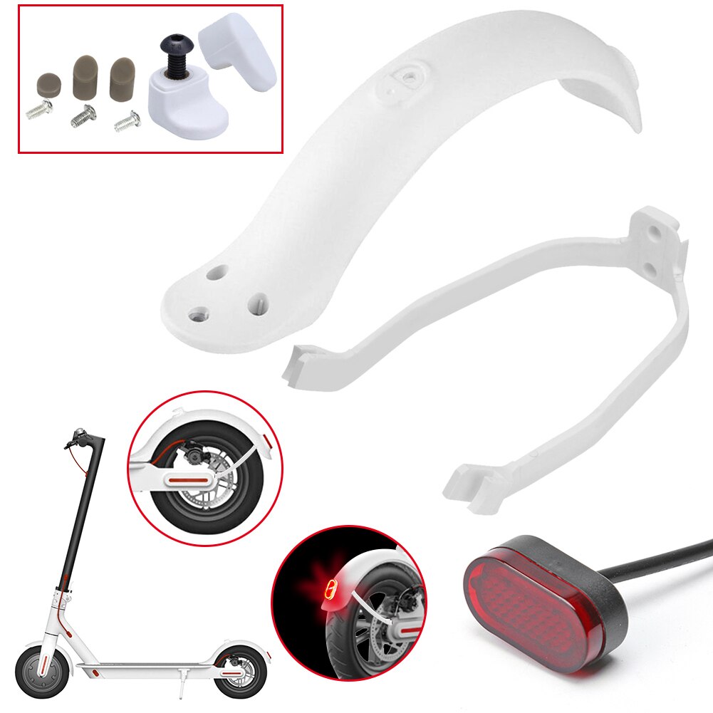 Electric Scooter Rear Fender Mudguard Support Stand Taillight Set for M365 Scooter Replacement Accessories