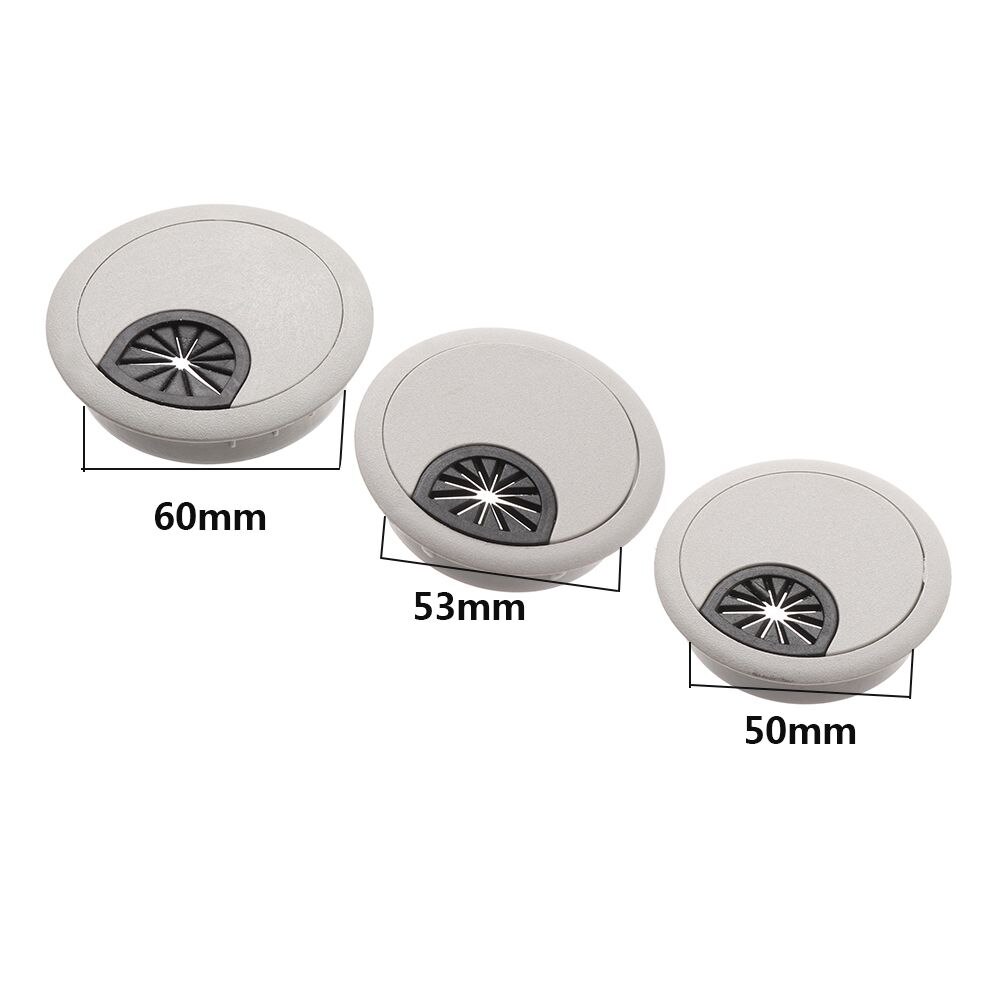1PC Round/Square Wire Hole Cover Office Desk Table Cable Fastener PC Computer Grommet Tidy Practical Line Organizer Hardware Box