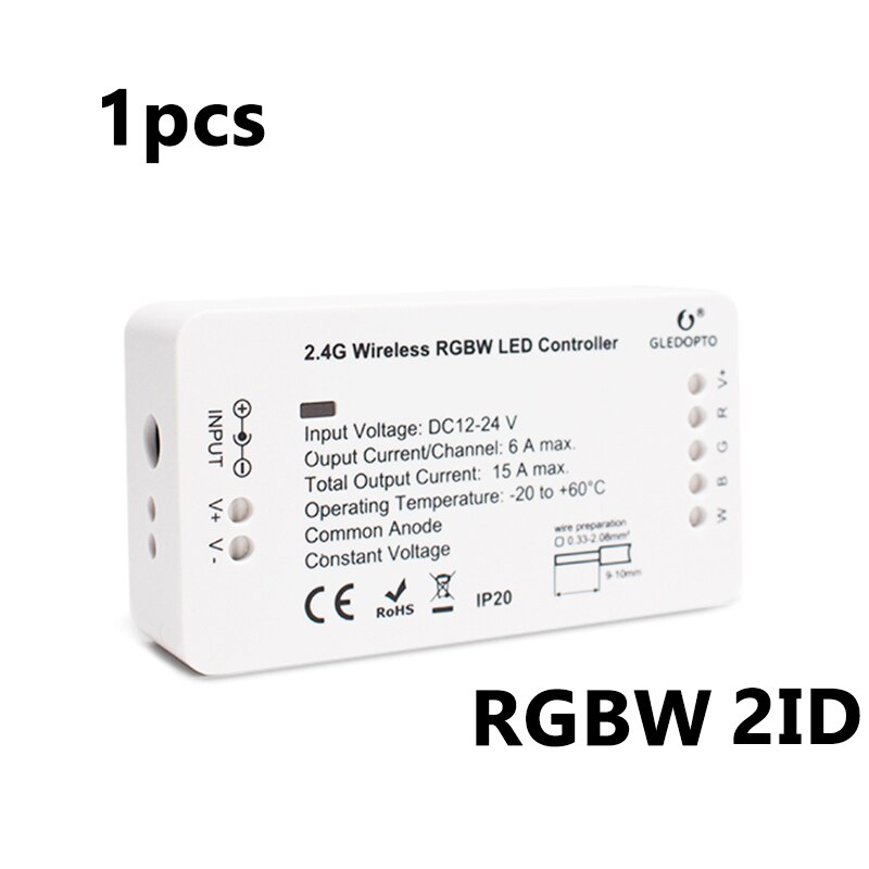 zigbee 3.0 ZLL wireless RGB LED controller 1ID or 2ID RGBW Dimming Light Strip Controller dimmer DIY smart home work with alexa: 2ID version