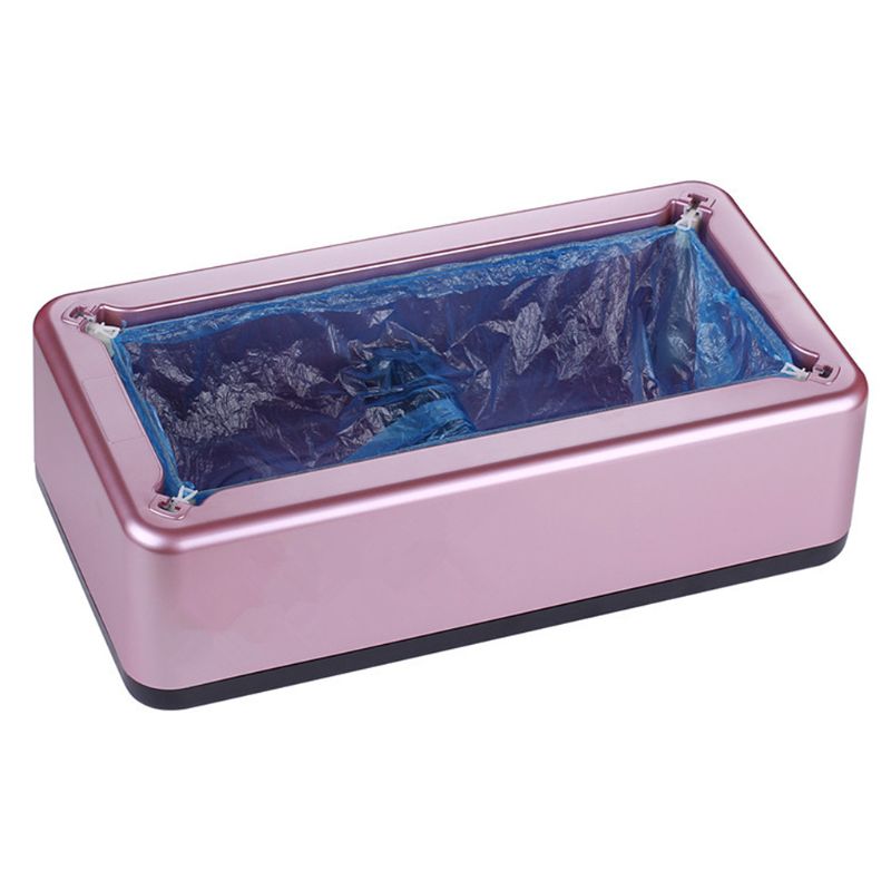 Automatic Shoe Cover Dispenser Machine Disposable Overshoe Dispenser Device: Purple 