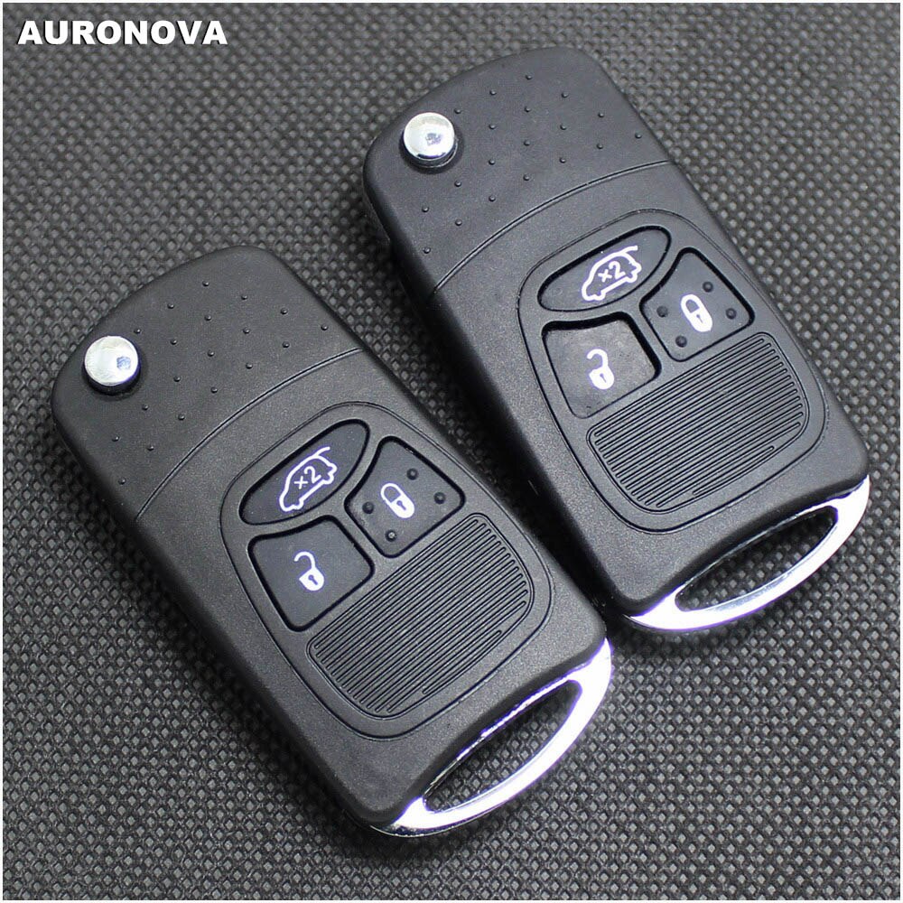 Flip Key Conversion Set For Jeep, Dodge, Chrysler – 3-Button Flip Key Housing (Black)