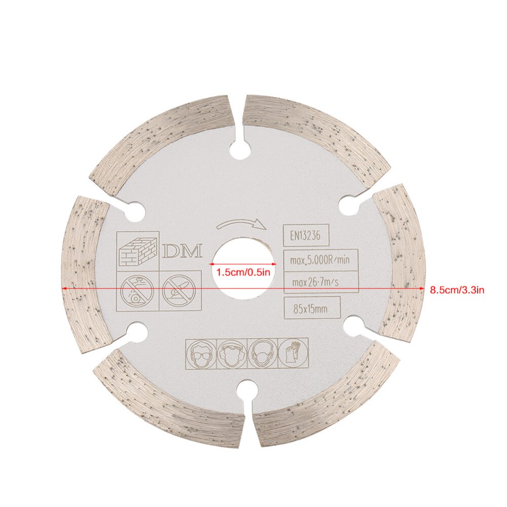 85mm x 15mm Diamond Circular Cut Saw Woodworking Tool Cutting Diamond Material