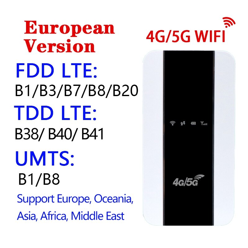5G Router Portable MiFi 4G/5G Wifi Router 150Mbps WiFi Router Car Mobile WiFi Hotspot with Sim Card Slot: Default Title