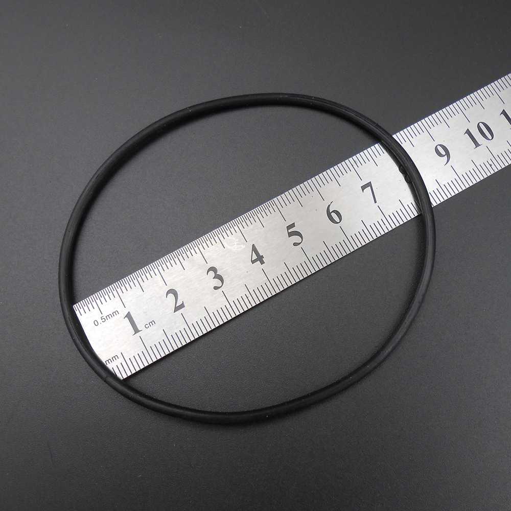 Courroie ronde d'entraînement en caoutchouc Silicone | 10 pièces M2.5 courroies de Transmission 2.5mm X 80mm 2.5X80MM noir HQ 10 pièces/lot * FD155X10