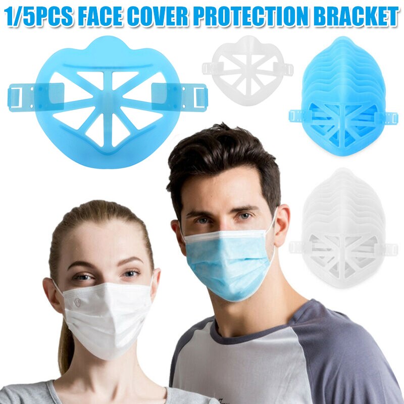 1/5Pcs 3D Herbruikbare Gezicht Cover Beugel Mond Binnenste Standhouder Aparte Ademen Ruimte Unisex B2Cshop