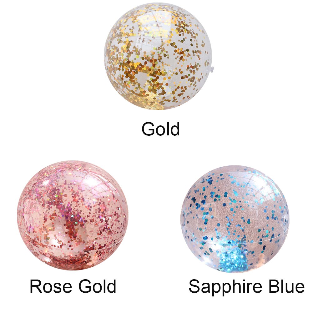 Water Play Inflatable Party Favors Pool Toys Portable PVC Summer Fun Photo Props Glitter Confetti Beach Ball Outdoor Sports