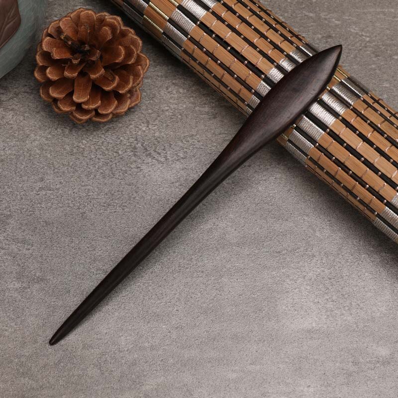 Horquilla china antigua tallada a mano de sándalo negro para mujer, vestido Hanfu, horquillas de madera para el pelo, joyería de peinado en espiral para Cosplay: Style 7