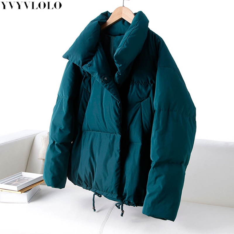 Yvyvlolo høst vinter jakke dame frakk kvinne stativ vinterjakke dame parka varm casual plus size overtrekk