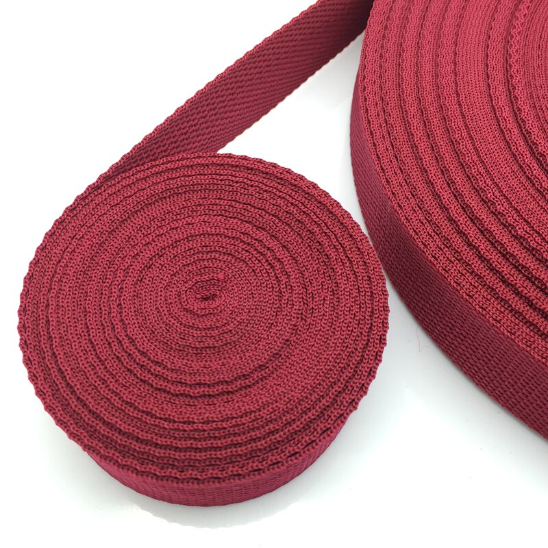 2yards/Lot 38MM PP Ribbon Strap Nylon Webbing Knapsack Strapping Bags Crafts DIY Dog Accessories: Deep Red