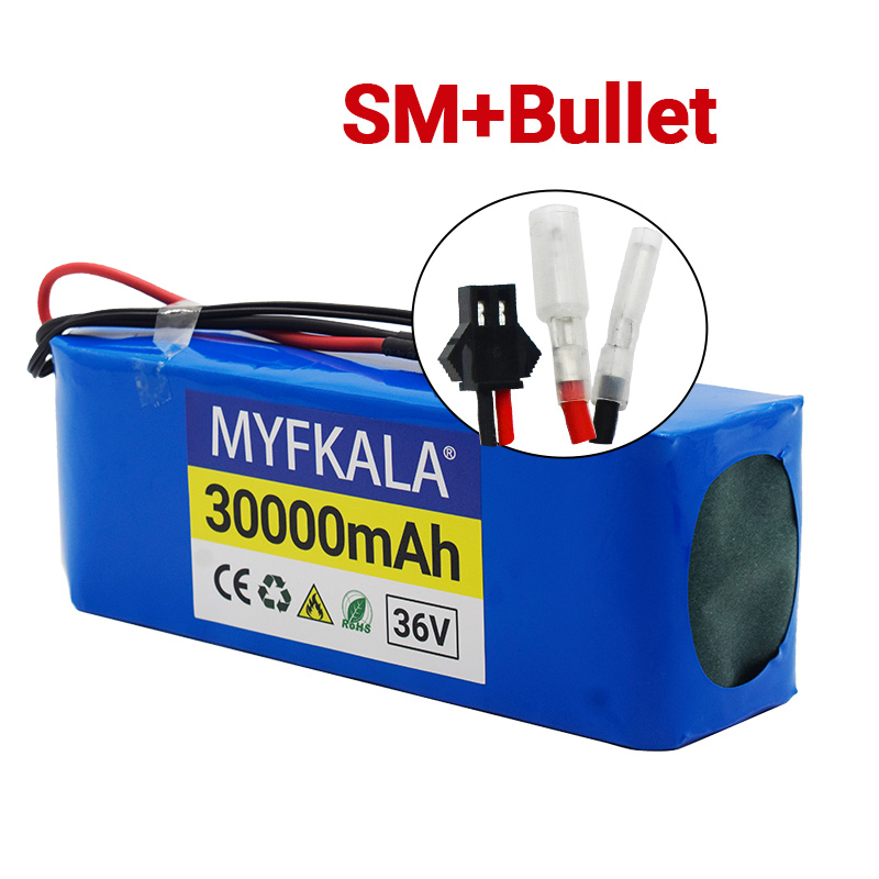 36V 10S3P 30Ah 18650 Battery Pack E-Scooter 500W 36v Lithium E-Bike Battery Rechargeable Li-ion Battery: Orange