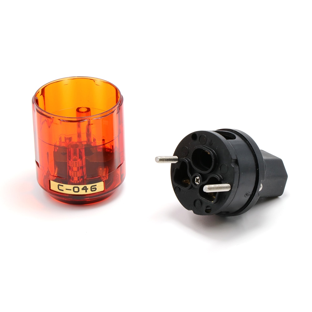 Höhe P046E + C046 Gold-Überzogene Durcheinander SCHUKO Energie Stecker EUR Energie Stecker hifi EU AC Energie stecker