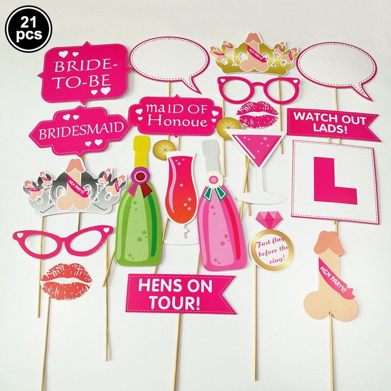 1Set Funny Photo Booth Props Adult Funny Mr Mrs DIY Dress Up Birthday Wedding Decorations Bachelorette Party Photography Supplie