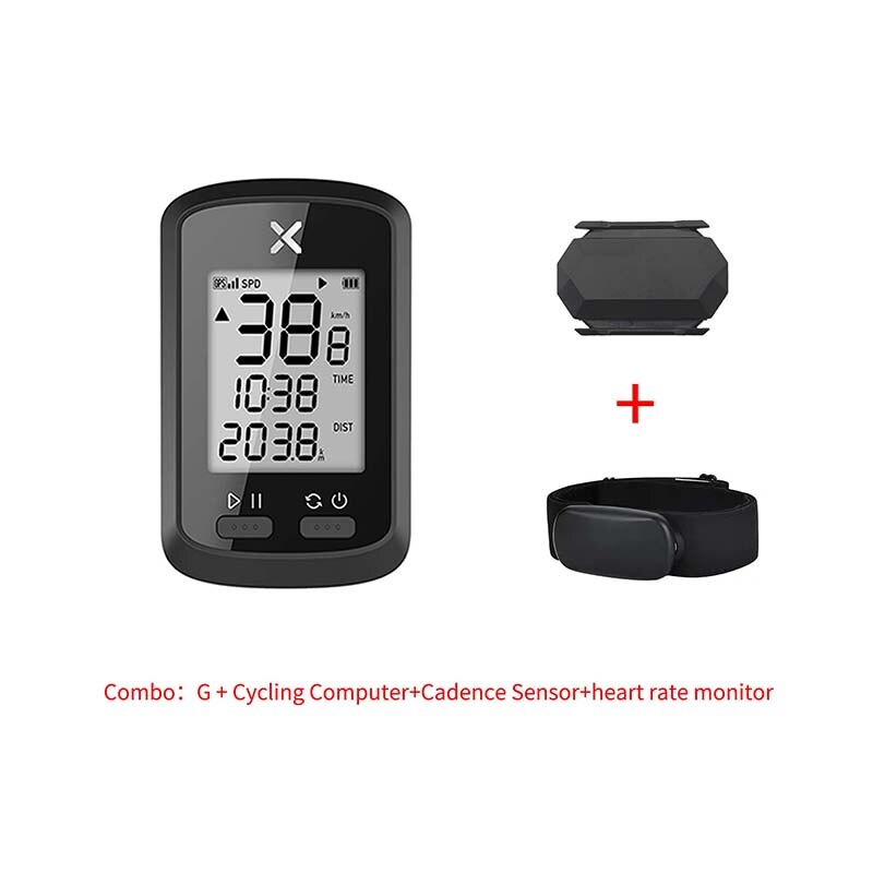 XOSS G+ Bike Computer wireless Bluetooth ANT+ GPS Cycling Computer For speed measurement navigation and data sharing LCD display