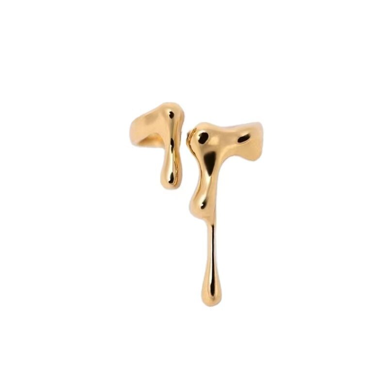 Punk Stijl Wax Ring Voor Vrouwen Verstelbare Open Persoonlijkheid Party Sieraden Gouden Hip Hop Meisje Vogue Wijsvinger Ringen: Goud