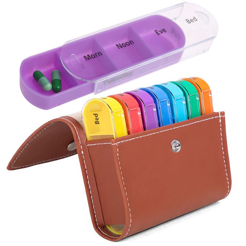 Reizen Pil Case Wekelijkse 7 Dagen Tablet Pillendoosje Holder Geneeskunde Organizer Container Case Portemonnee Geneeskunde Doos 28 Pleinen