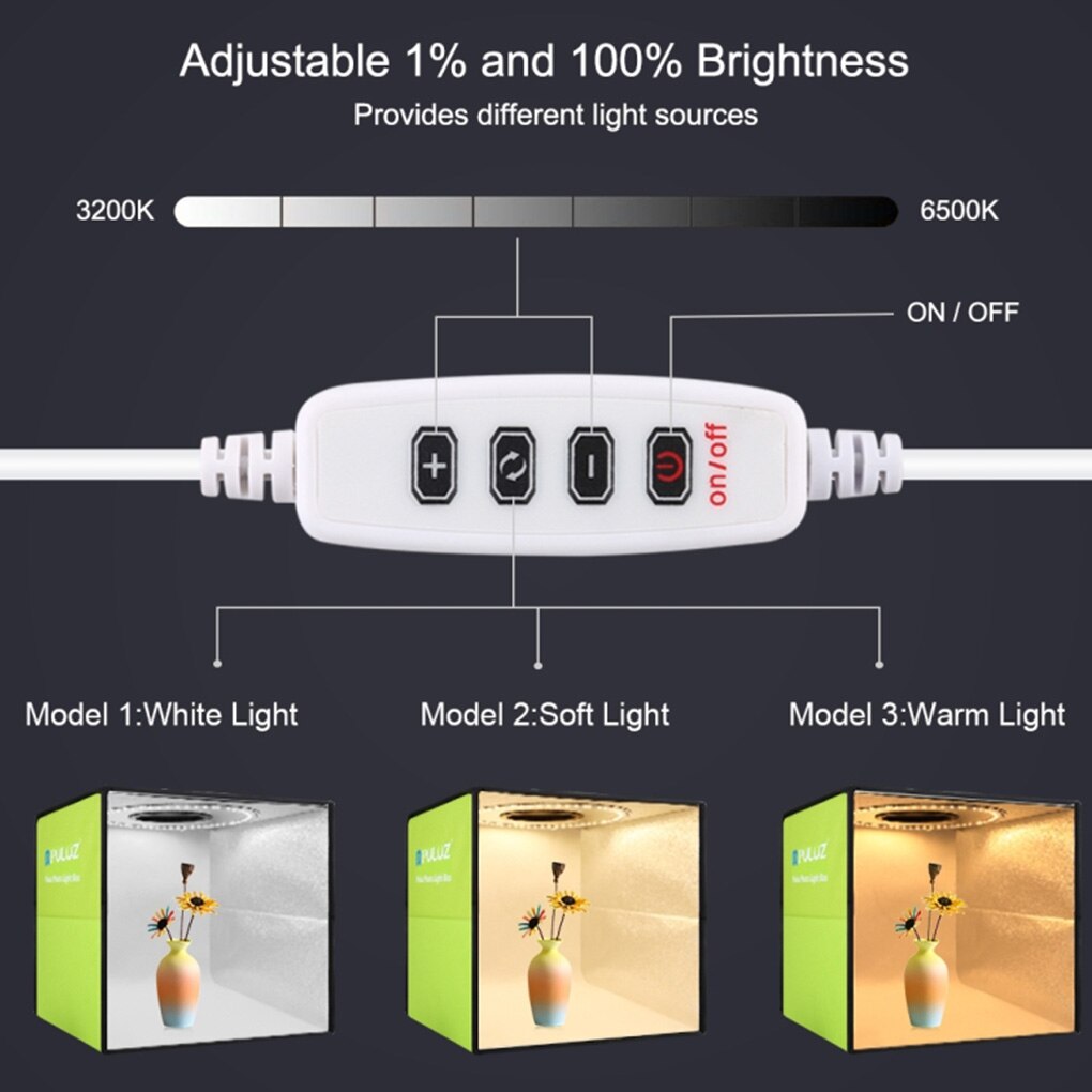 Fotografie Mini Zelt Tragbare LED Licht Zimmer Foto Schießen Klapp Licht Softbox mit 6 Farbe Hintergrund