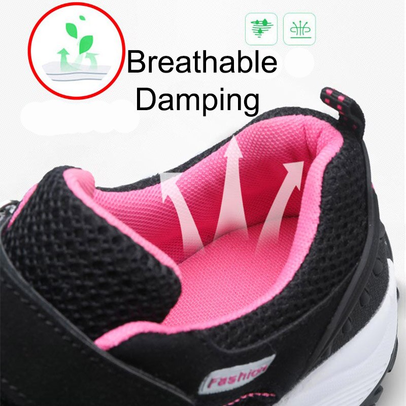 MARSON Women's Casual Flats Shoes Mesh Breathable Sock Sneakers Sport Women Increasing Female Sports Footwear Outdoor Plus Size