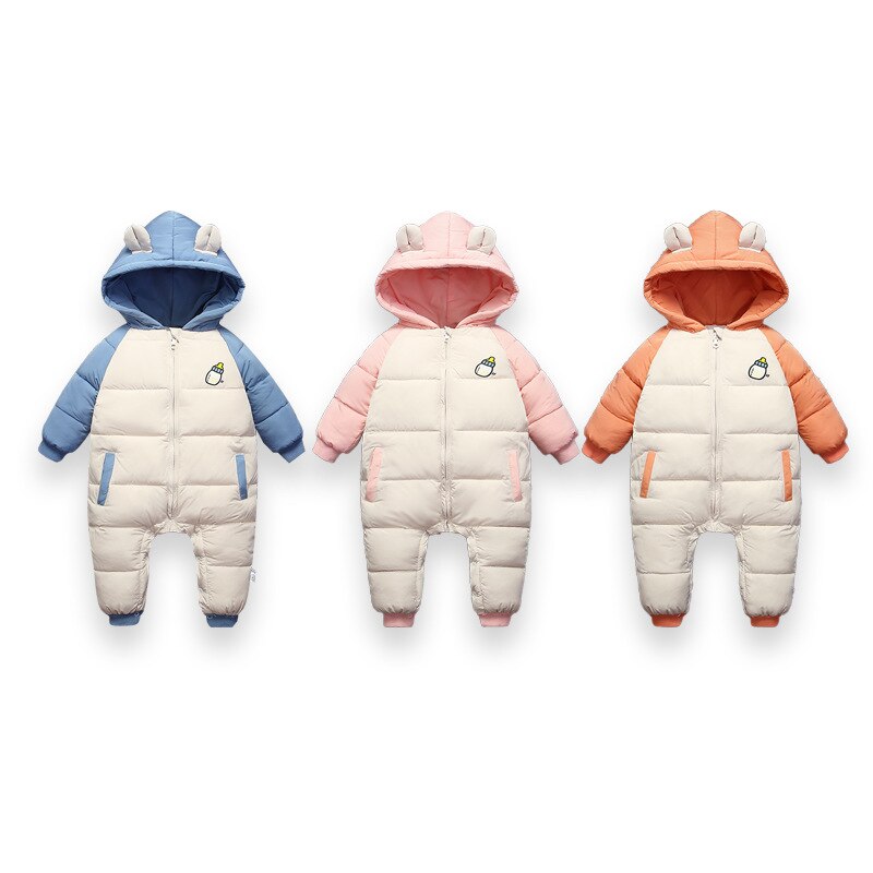 Baby piger dunfrakker børn spædbørn bomuldsjakke børn babysenge vinter/efterår småbørn overtøj frakker beklædningsgenstand varm