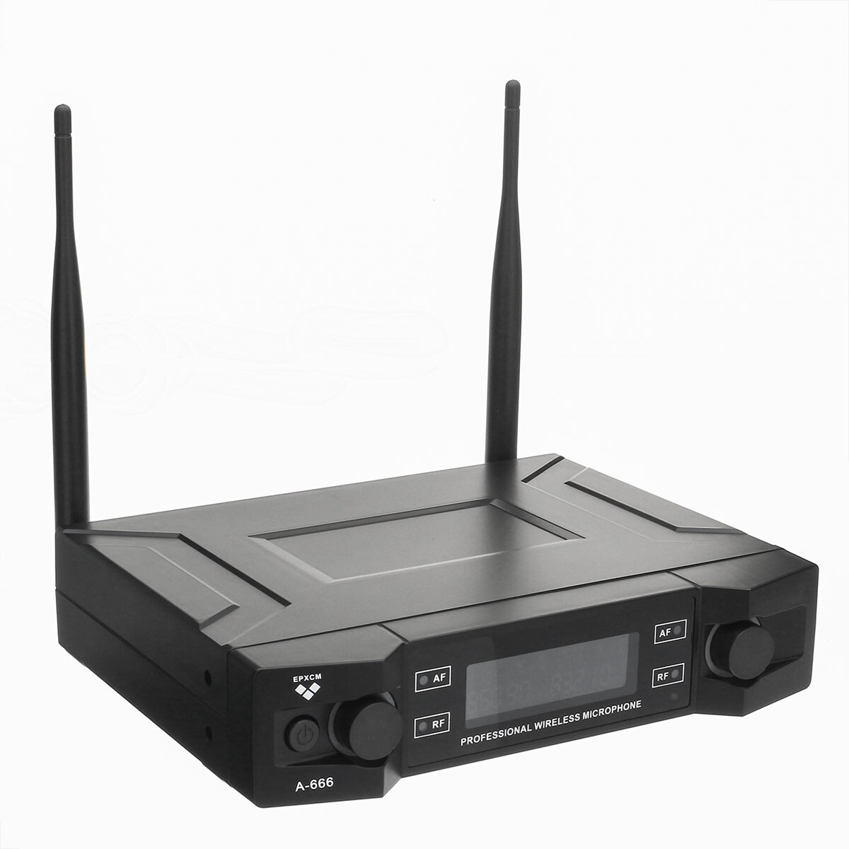 2 Channel UHF Wireless Microphone System 2 Cordless Handheld Mic Kraoke Speech Party supplies Cardioid Microphone