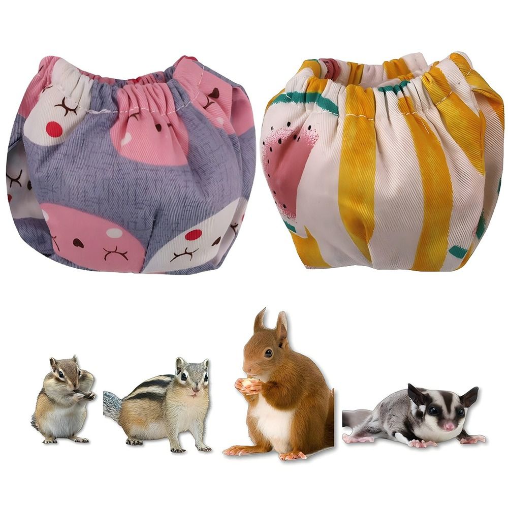 Absorbent Squirrel Diapers Flexible Closure Potty Training Pet Training Pants Washable Leak-Proof Small Pet Diapers Rat