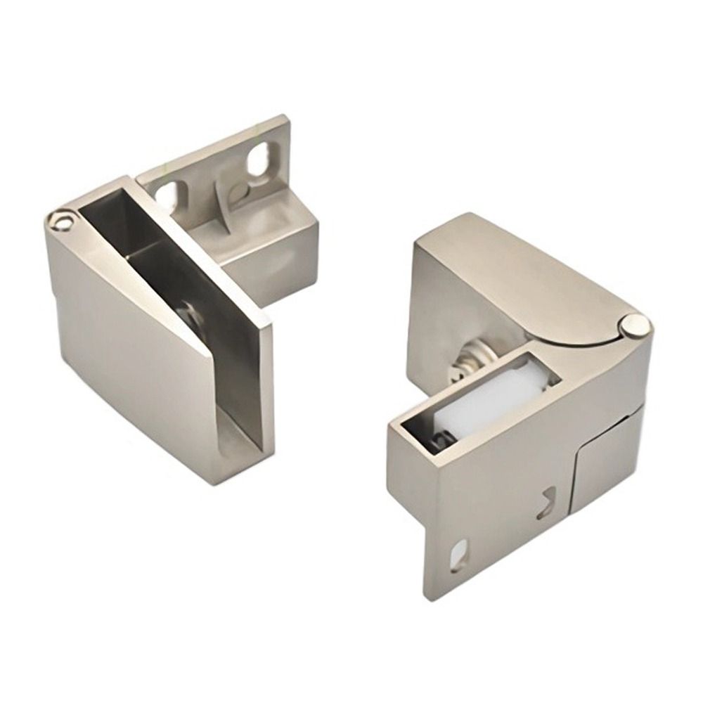 Zinc Alloy Glass Door Hinge Self-closing Side Mounted Frameless Clamp Furniture Accessories No Drilling Cabinet Door Hinge: Yellow