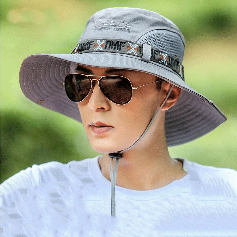 summer Sun hat men fisherman hat outdoor sun protection cool ventilation hat fisherman hat Beach Hat mountaineering fishing hat