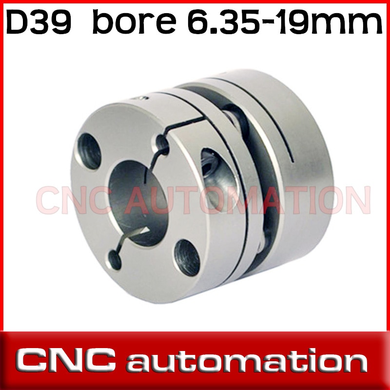 1pc Dia 39mm Motor flexible Shaft disc Couplings Aluminum Single Diaphragm disk Coupler Bore 6.35/8/10/12/14/15/16/17/19mm