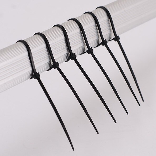 100Pcs Self-Locking Plastic Cable Wire Loop Zip Ties Network Nylon Cord Strap Organizer Winding Holder 2.5X100mm