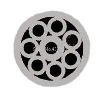 Remaches de pasador de mosaico de 6mm para tornillo de mango de cuchillo, remaches de mosaicos de latón, tubo de acero para uñas, más , estilo exquisito, longitud de 90mm: Índigo