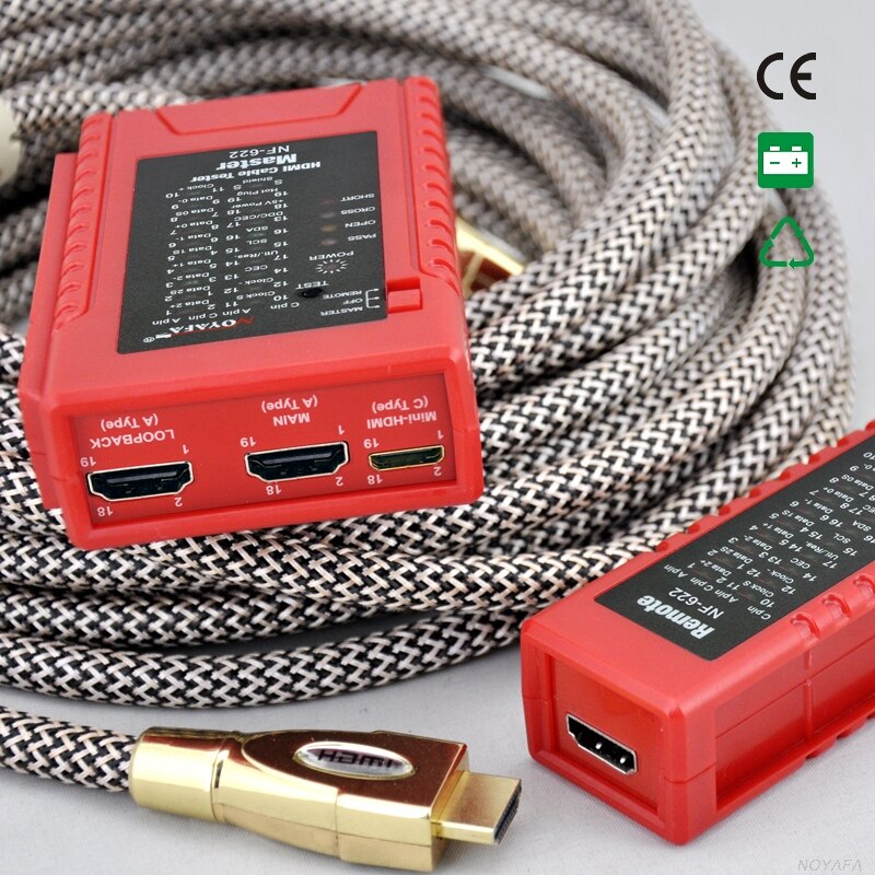 Noyafa NF-622 HDMI Cable Tester With Standard HDMI and HDMI Connector Wiremap Continuity