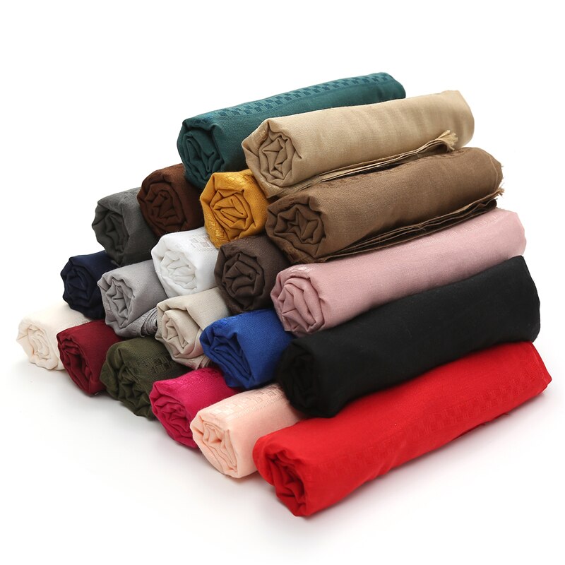 Vrouwen Katoen Hijab Moslim Hoofd Sjaals Effen Foulard Pashmina Sjaals En Wraps Islamitische Sjaal Hoofdband Femme Sjaals