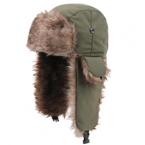 Casual Hoed Winddicht Unisex Hoed Pure Kleur Gehoorbescherming Warm Coldproof Unisex Hoed: Army Green