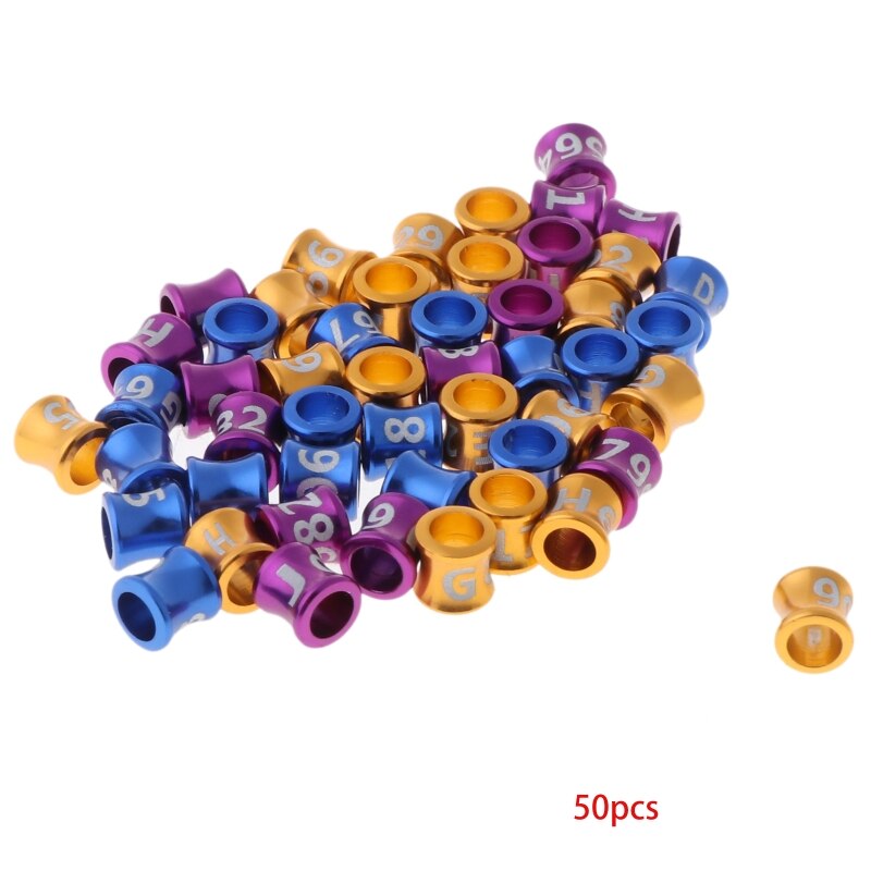 50 Pcs Dove Bands Bird Foot Ring Species Identify Training Rings Pet Bird Label Sign for Pigeon Dove Chicks Small Pet