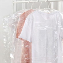 20 stk / lot plastik gennemsigtigt tøj støvdæksposer tøjdragt tøj hængende lomme opbevaringspose garderobe
