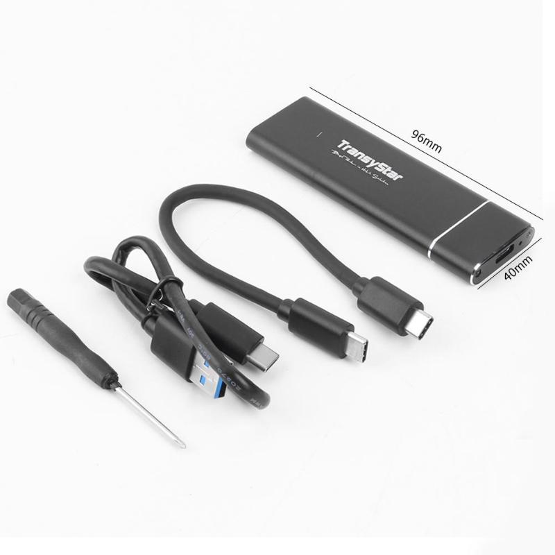 fast stat-stasjonsdeksel ssd usb 3.1 type-c til m .2 m- nøkkel nvme til ngff pci bærbar harddiskkabinett ekstern fast stat-boks