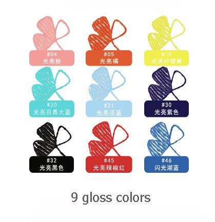 Pebeo 3D fabric paint phosphor Acrylic Paint Set For Painting Textile Clothing Glass Ceramic Graffiti Wood Art For Kids Adults: 9 Gloss Colors