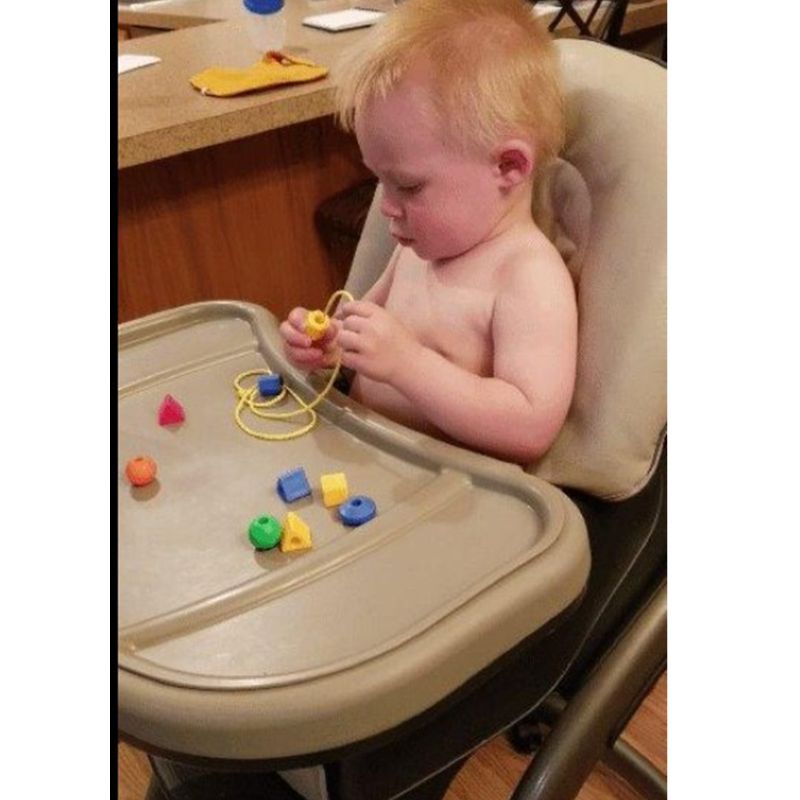 Preschool Large Lacing Beads for Kids 70 Stringing Beads with 4 Strings Toddler Crafts