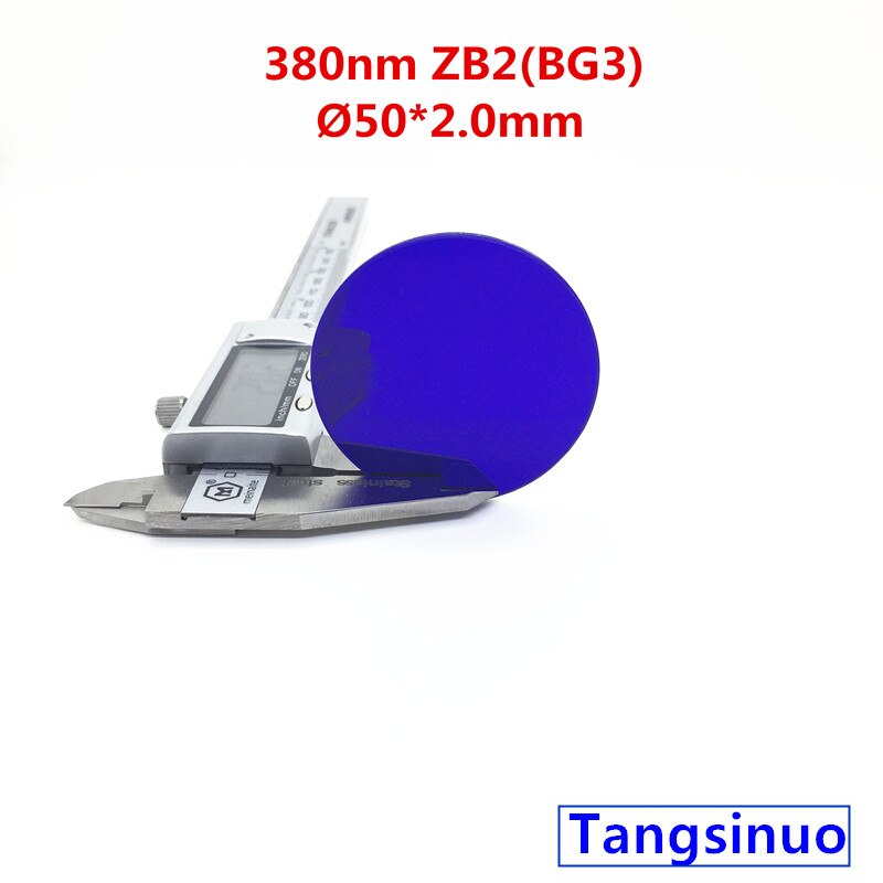 UV IR bestehen Filter ZB2 BG3 50*2,0mm Dual Bandpass Glas