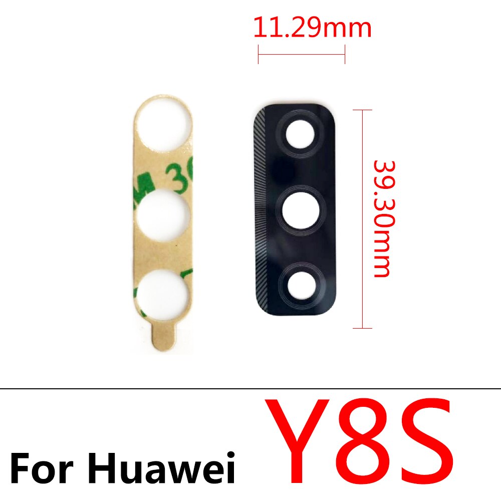 10pcs/Lot, Rear Back Camera Glass Lens Cover For Huawei Y5P Y9S Y8S Y8P Y6P Y7P Y5A Y6s With Ahesive Sticker