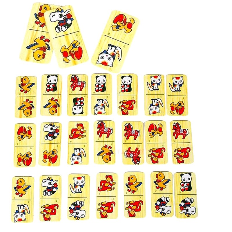 5 Soorten Domino Puzzel Bordspel Met Doos 28 Pcs Blokken Grappig Spel Voor Kinderen