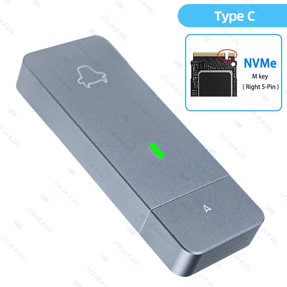 M.2 NVMe 2230 SSD Enclosure USB C Adapter 10Gbps USB3.2 Gen2 External Case Box for M2 2230 NVMe SN740/SN530 520/PM991a/BG4/BC711: Silver