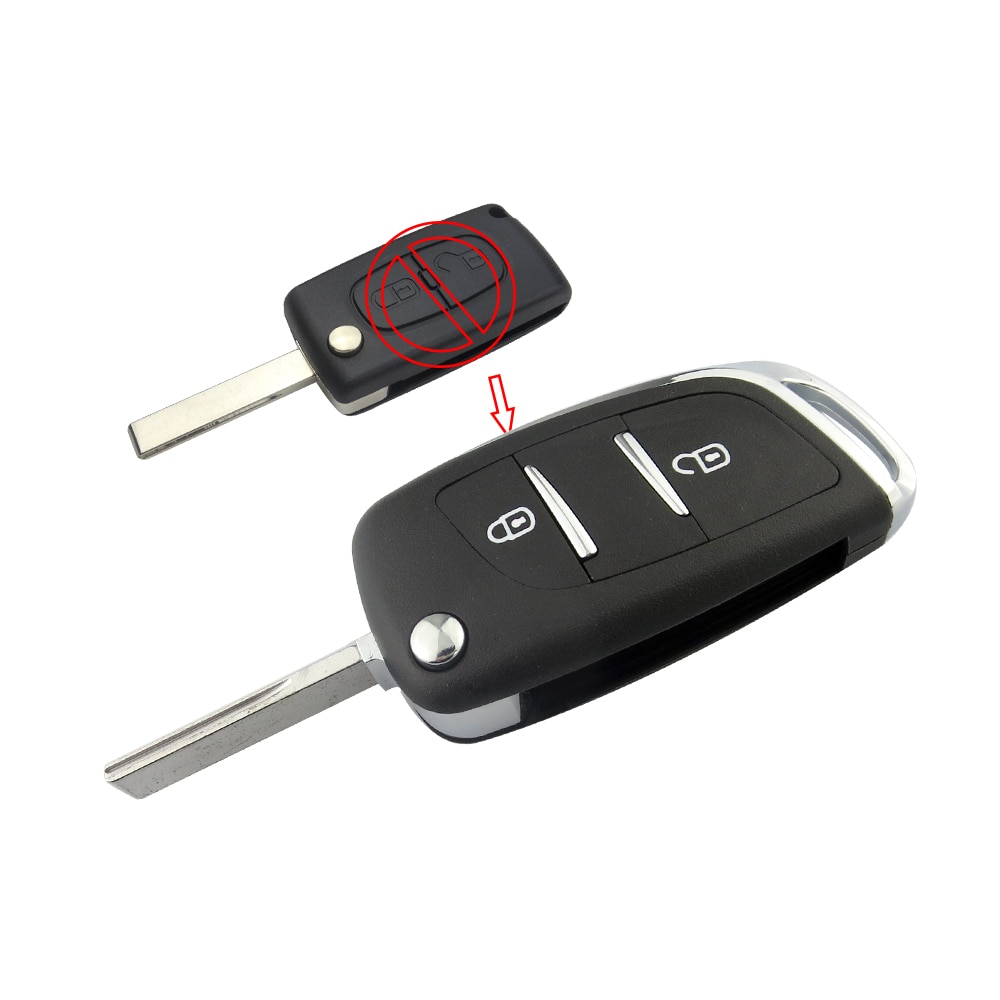 thumbnail image 2 of Remote Control Key Shell / Housing – For Citroen C2, C3, C4, Picasso, Berlingo – Key Clip 2 of 5