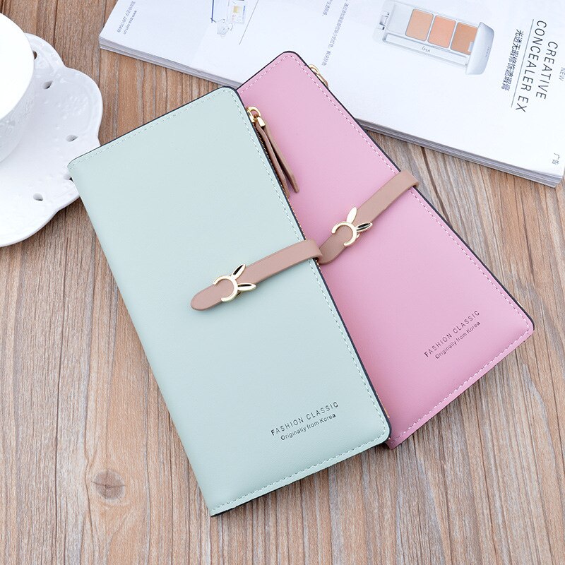 Large Capacity Women Pu Leather Wallets Multifunction Long Hasp Purses Ladies Coin Card Holders Portable Clutch Carteras