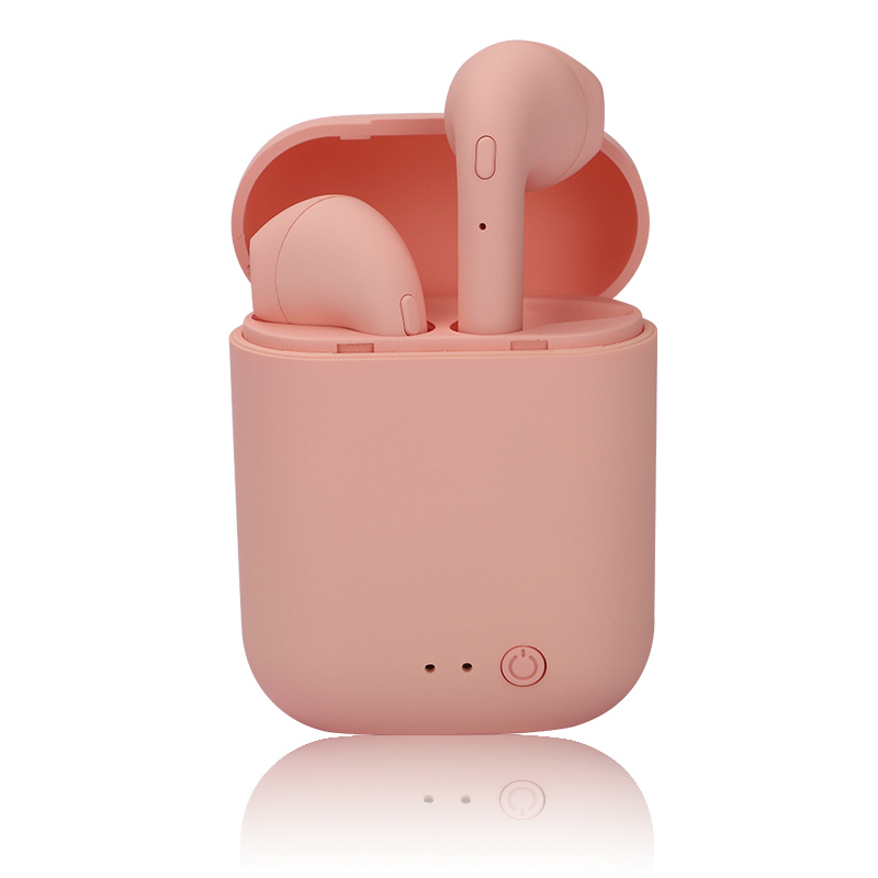 I12 Macaron Bluetooth-headset Mat Sport Stereofonisch Draadloos I12tws Bluetooth-headset 5.0: Roze