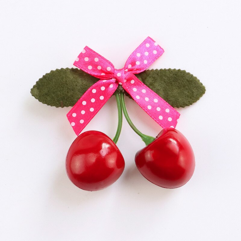 Cute Baby headdress children's hair accessories three-dimensional cherry jewelry hairpin bow princess head flower side clip